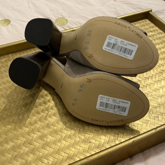 Gibson Latimer block wedge cow leather mules - Picture 4 of 5